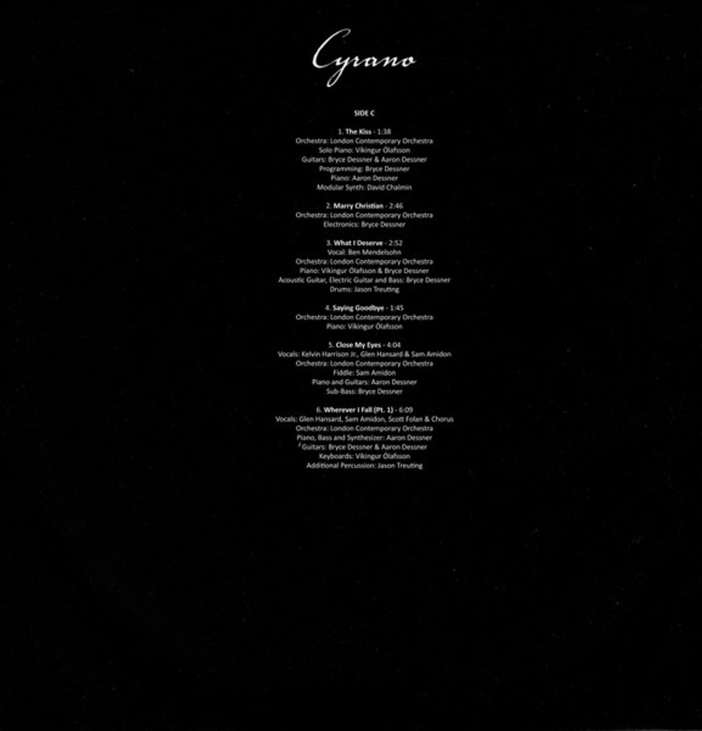 Bryce Dessner & Aaron Dessner – Cyrano: Original Motion Picture Soundtrack (2-LP Vinyl) Vinyl Record