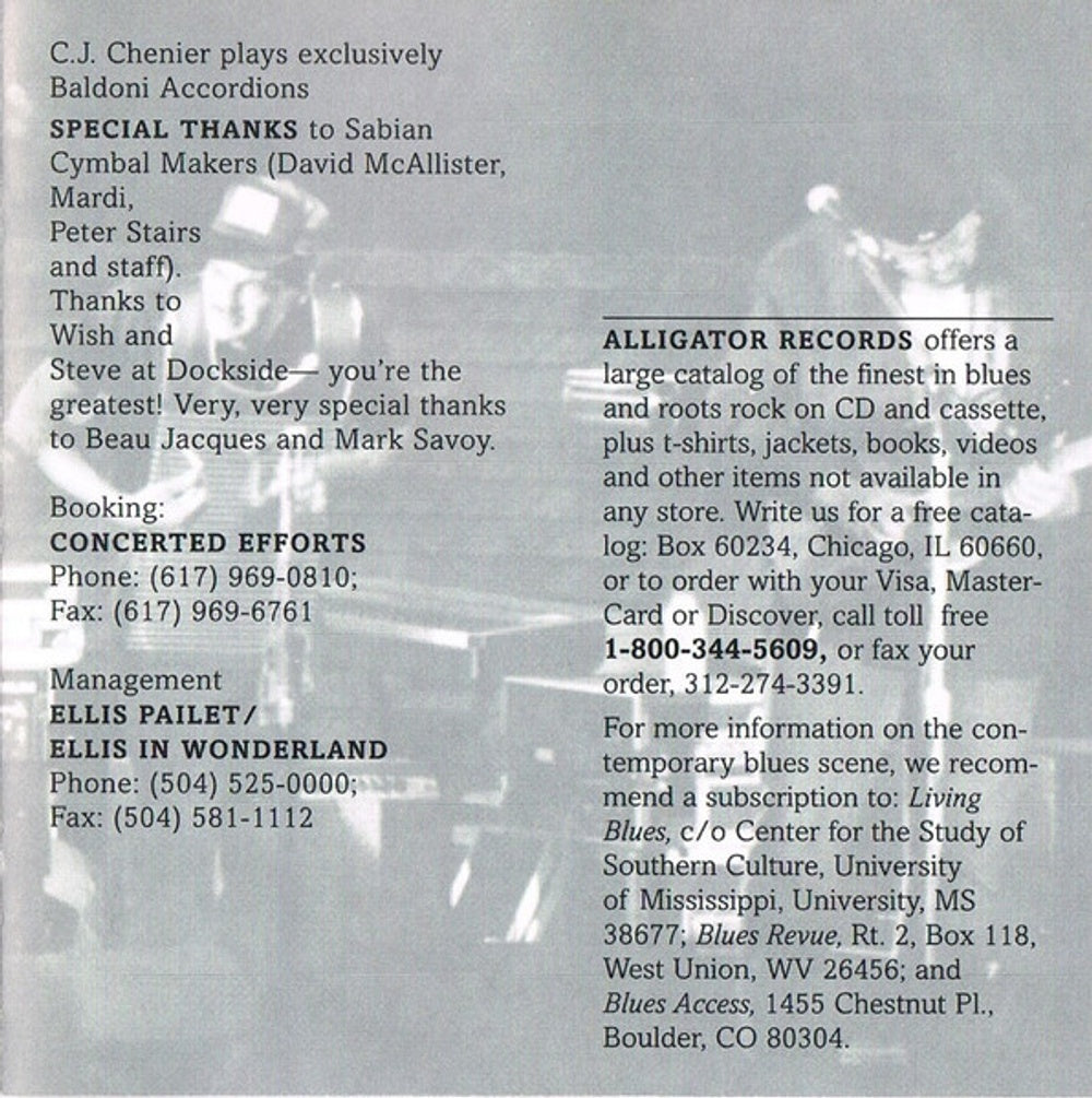 C.J. Chenier & The Red Hot Louisiana Band – Big Squeeze Music CD