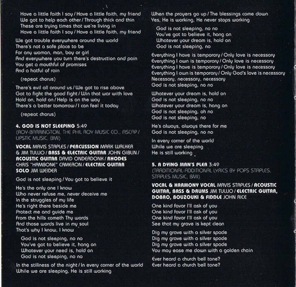 Mavis Staples – Have a Little Faith Music CD