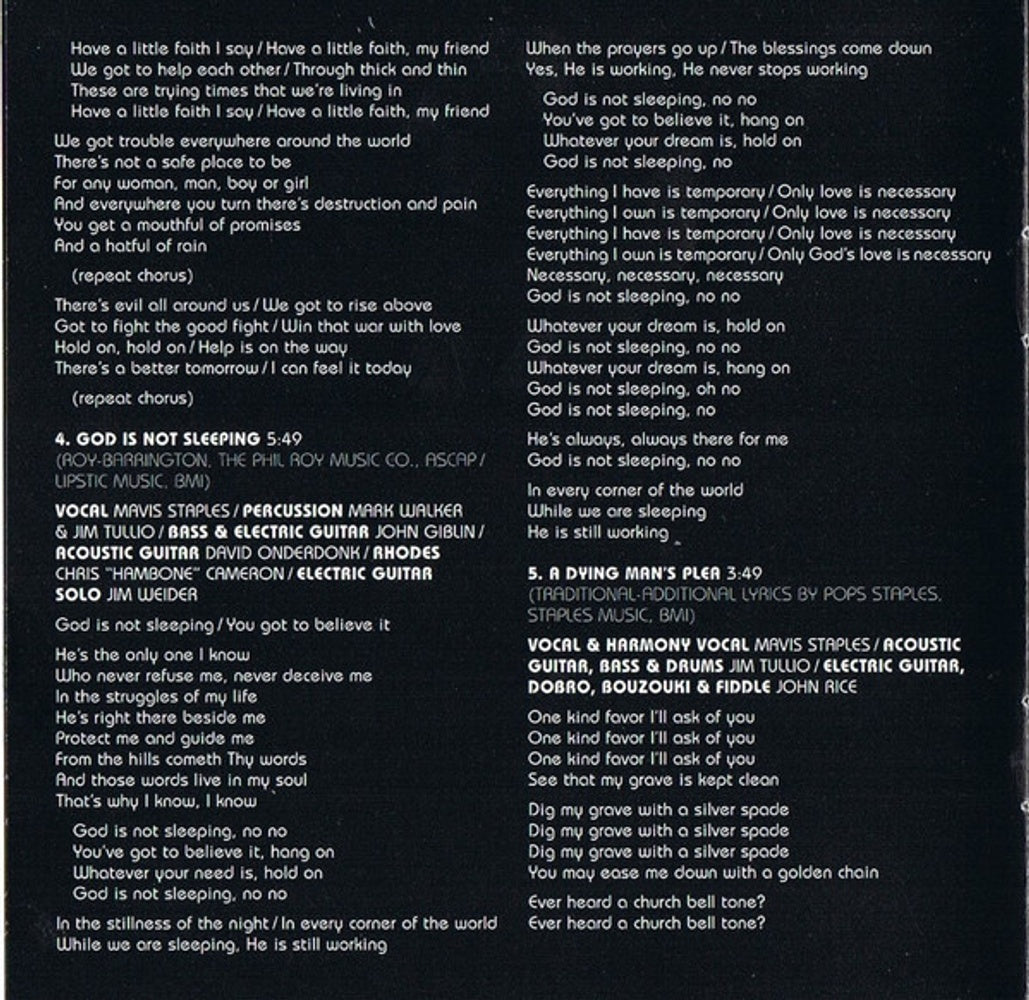 Mavis Staples – Have a Little Faith Music CD