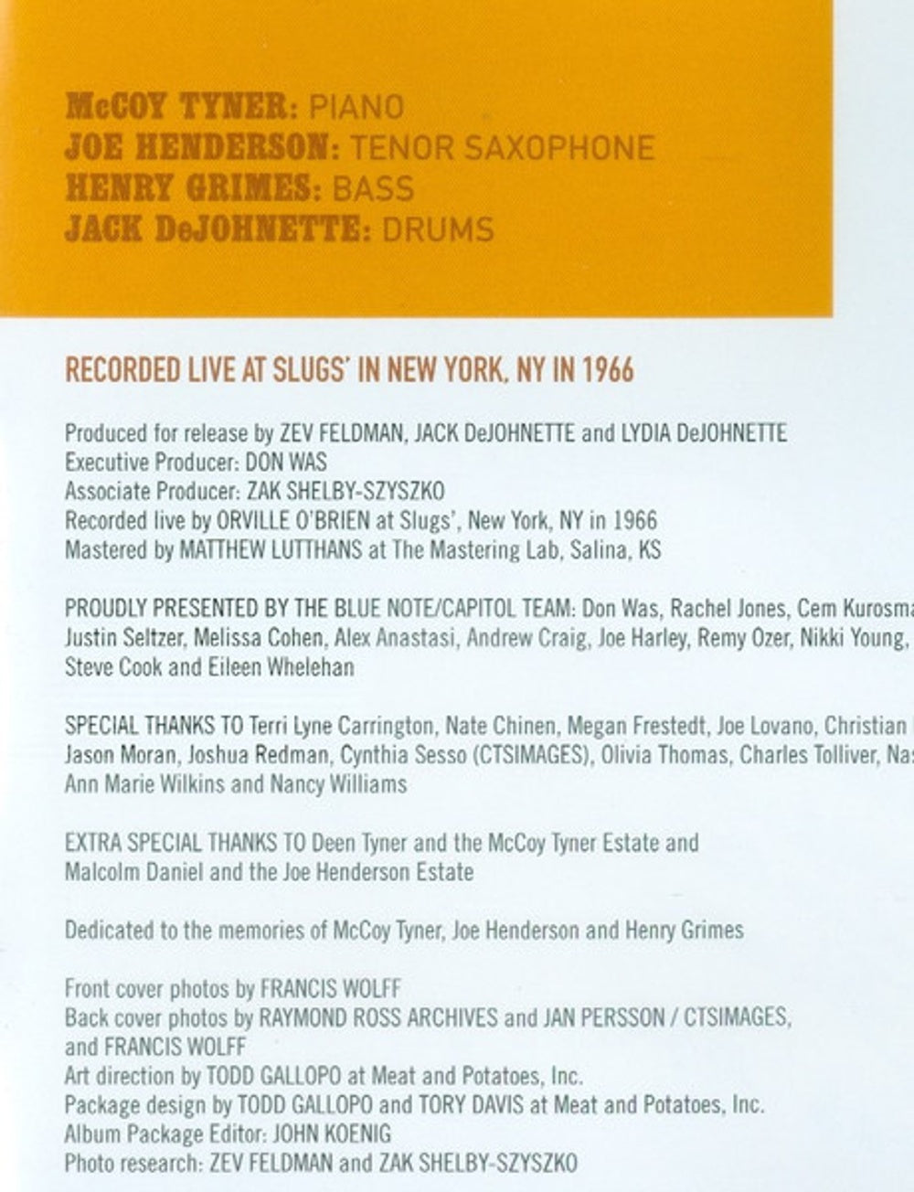 McCoy Tyner / Joe Henderson – Forces Of Nature: Live At Slugs' (2-CD) Music CD