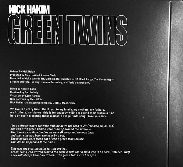 Nick Hakim – Green Twins Music CD