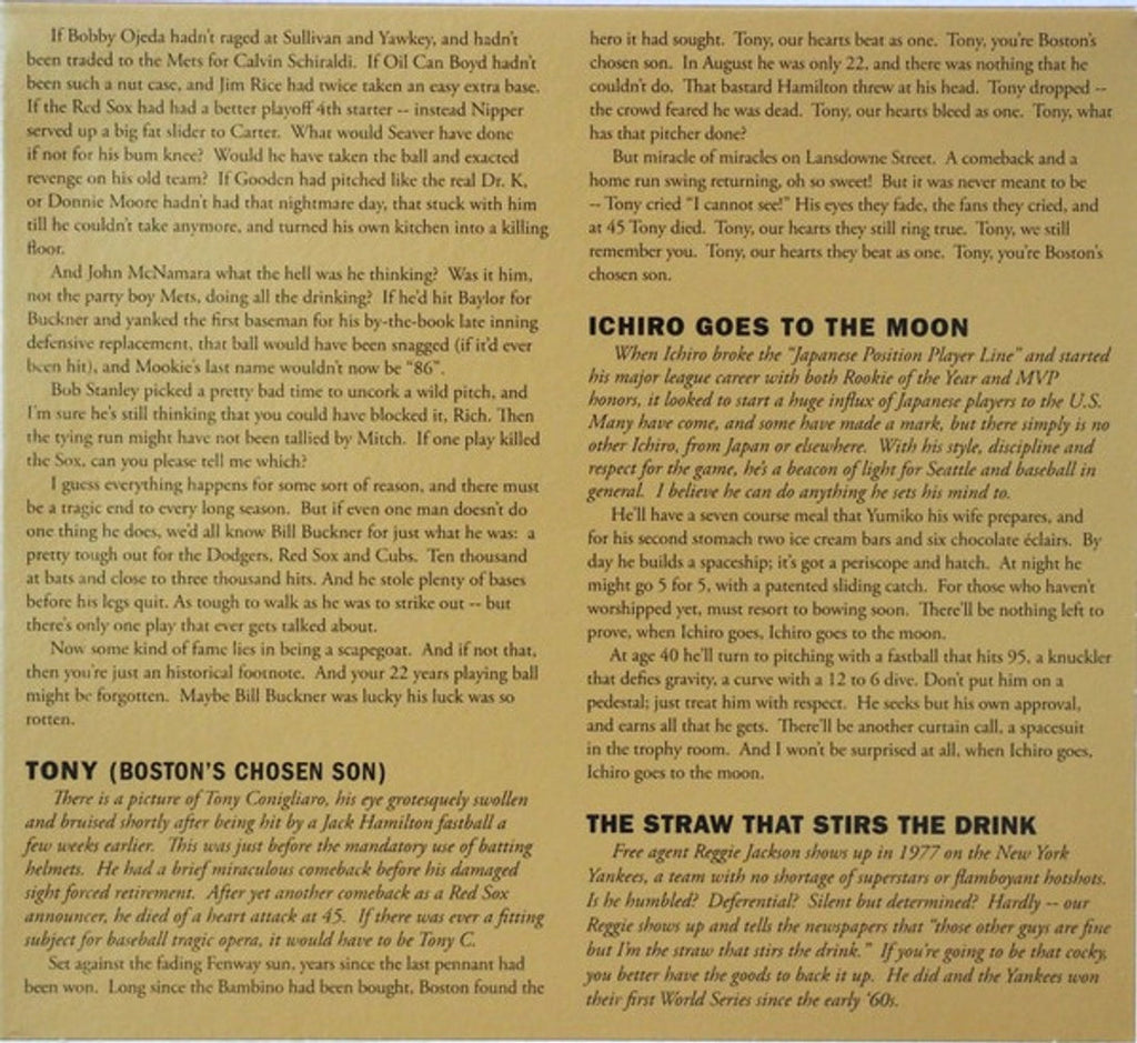 The Baseball Project – Volume 2: High and Inside Music CD