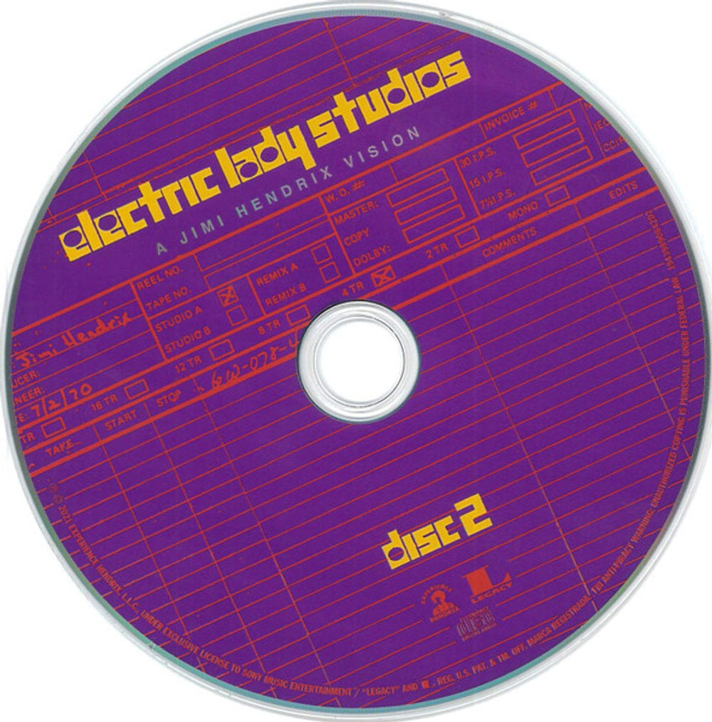 The Jimi Hendrix Experience – Electric Lady Studios: A Jimi Hendrix Vision (3-CD + Blu-ray) Music CD