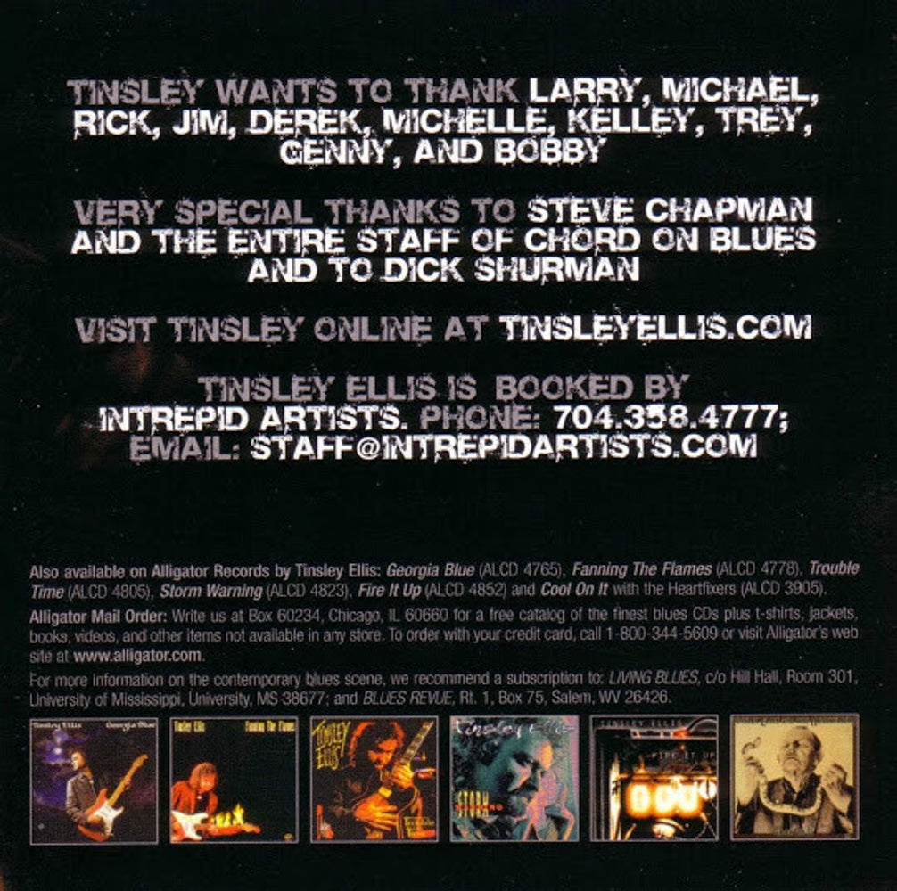 Tinsley Ellis – Live! Highwayman Music CD