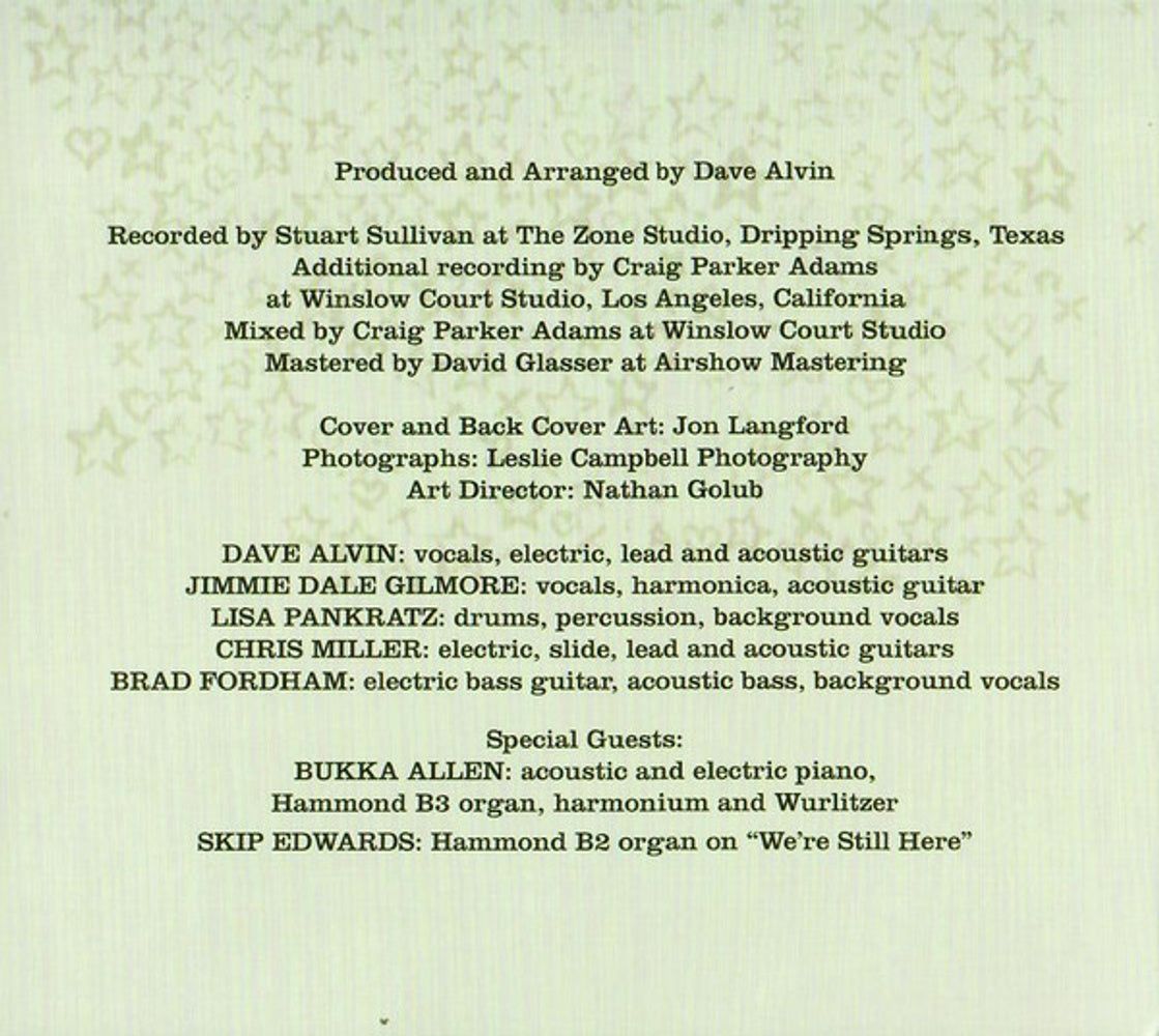 Dave Alvin & Jimmie Dale Gilmore – Texicali Music CD
