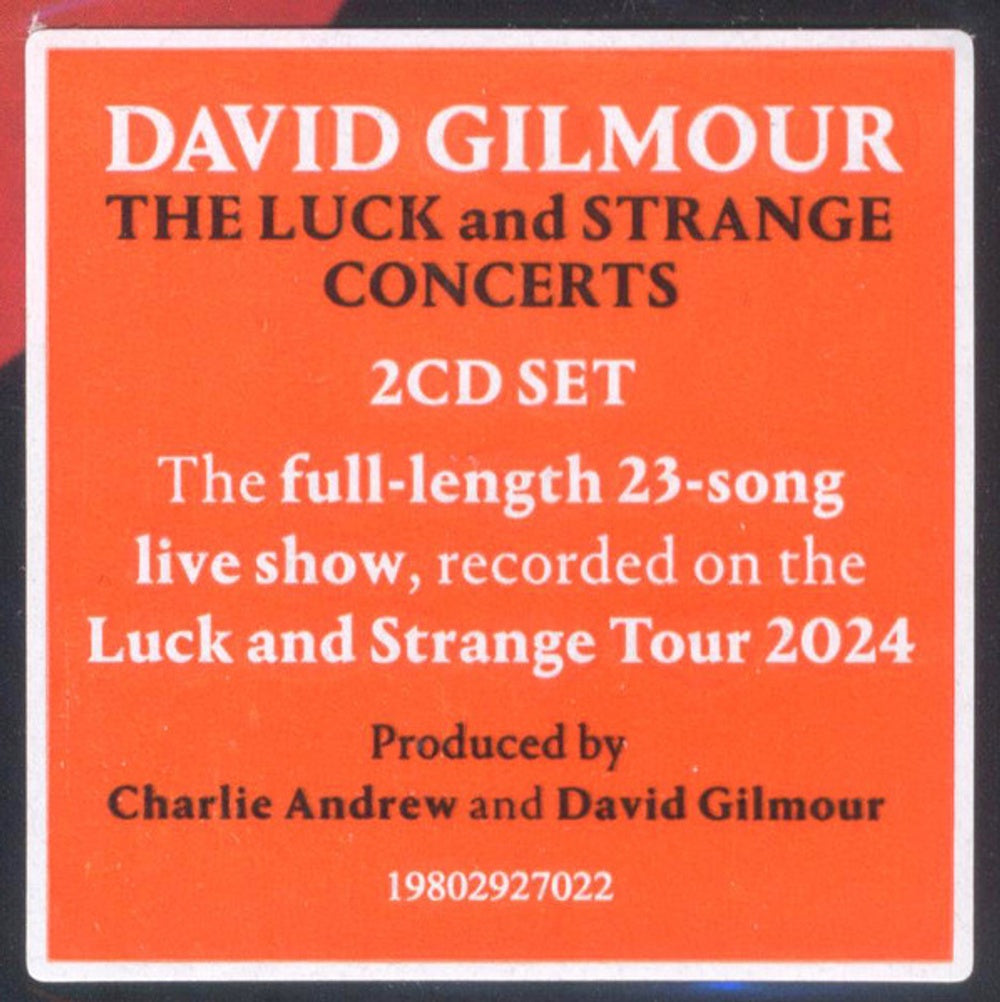 David Gilmour – The Luck And Strange Concerts (2-CD) Music CD
