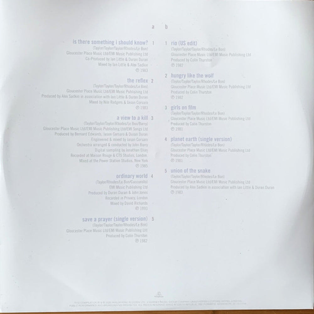 Duran Duran – Greatest (2-LP Vinyl) Vinyl Record