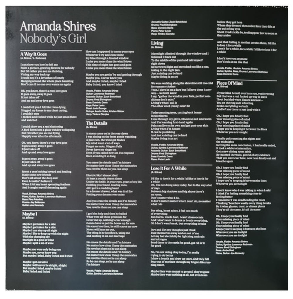 Amanda Shires – Nobody's Girl (LP Vinyl) Vinyl Record