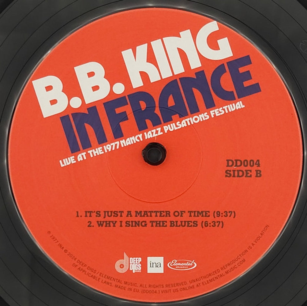 B.B. King – In France: Live at the Nancy Jazz Pulsations Festival (2-LP Vinyl) Vinyl Record