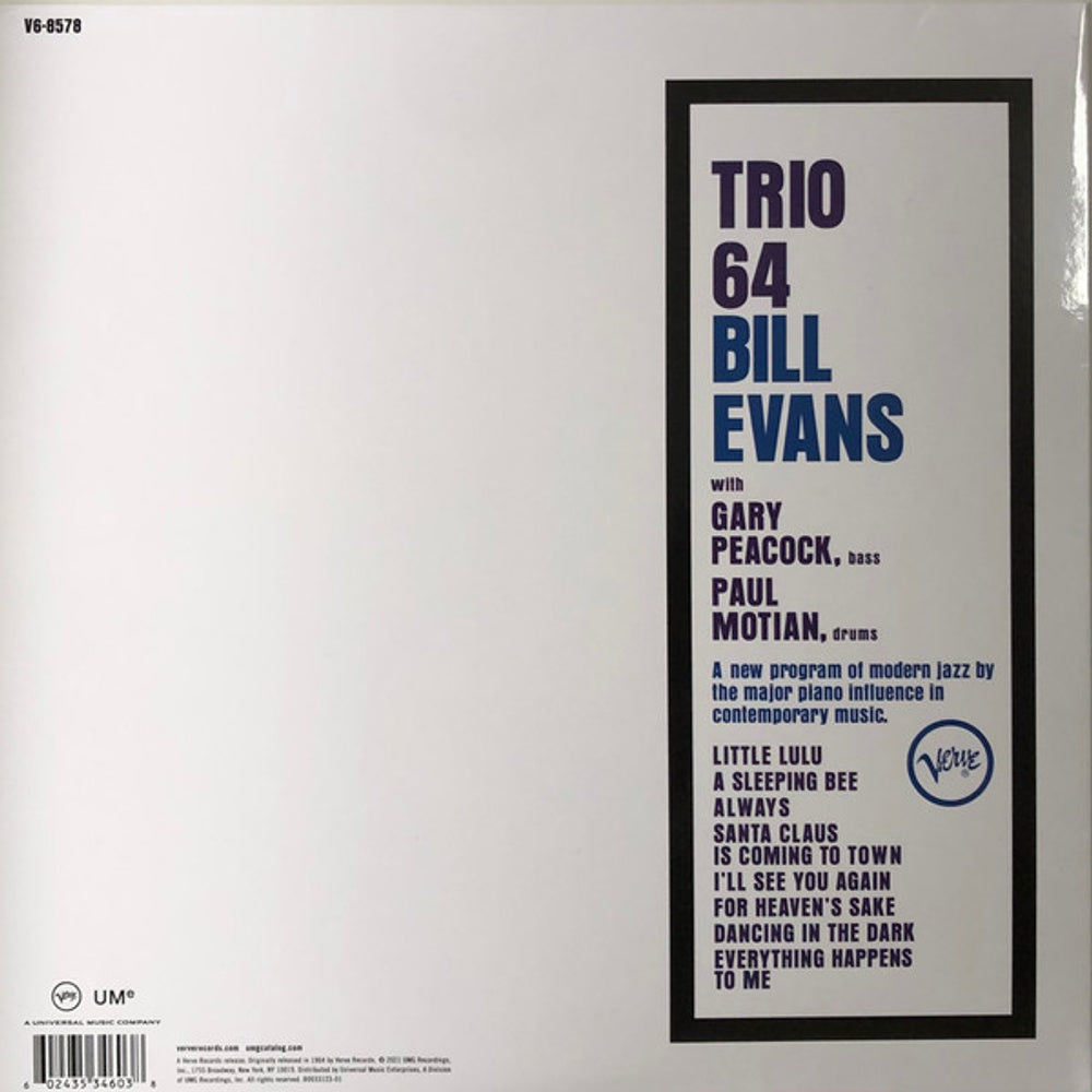 Bill Evans – Bill Evans: Trio 64 (LP Vinyl) Vinyl Record