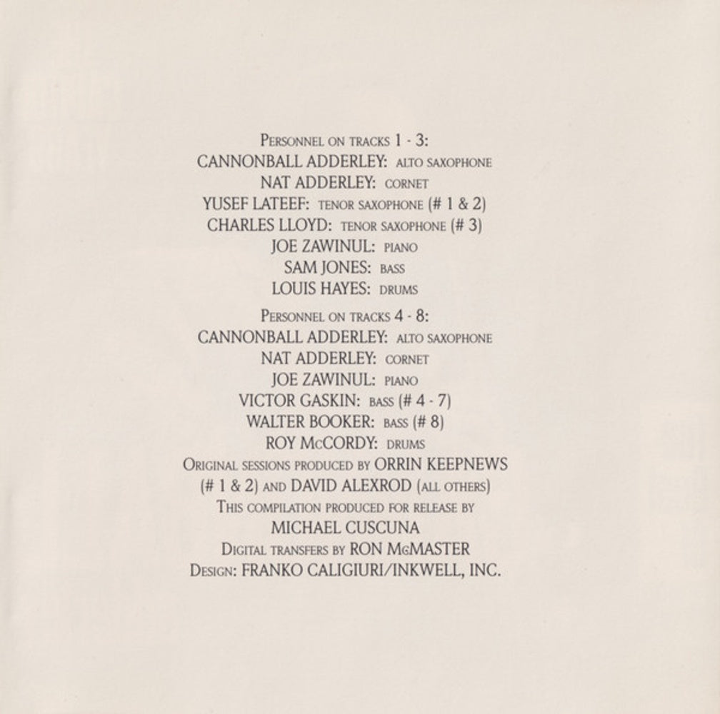 Cannonball Adderley Quintet – Best of the Capitol Years Music CD