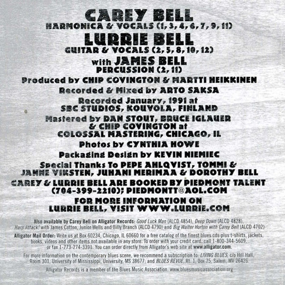 Carey Bell & Lurrie Hill – Second Nature Music CD
