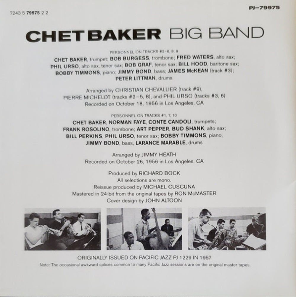 Chet Baker – Big Band Music CD