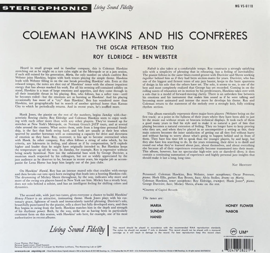 Coleman Hawkins – And Confreres (LP Vinyl) Vinyl Record