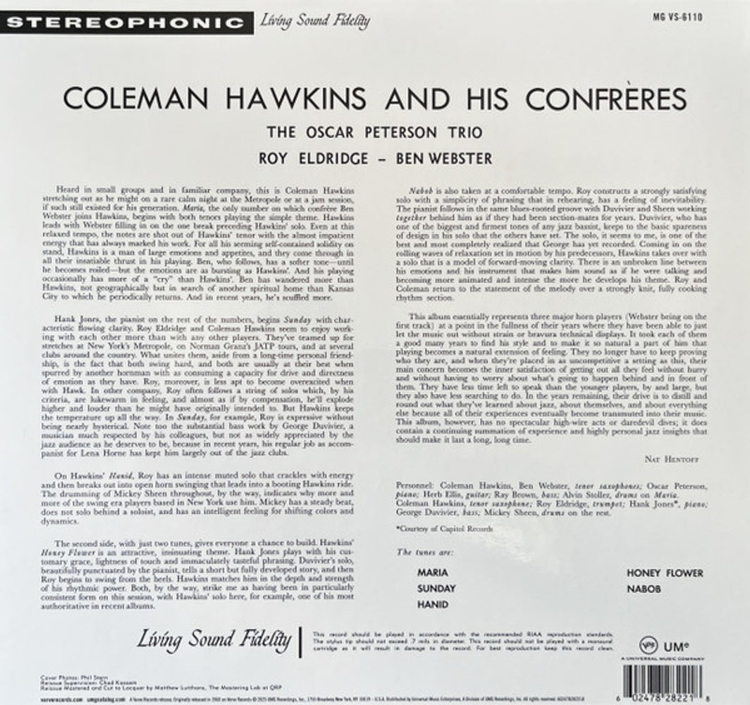 Coleman Hawkins – And Confreres (LP Vinyl) Vinyl Record