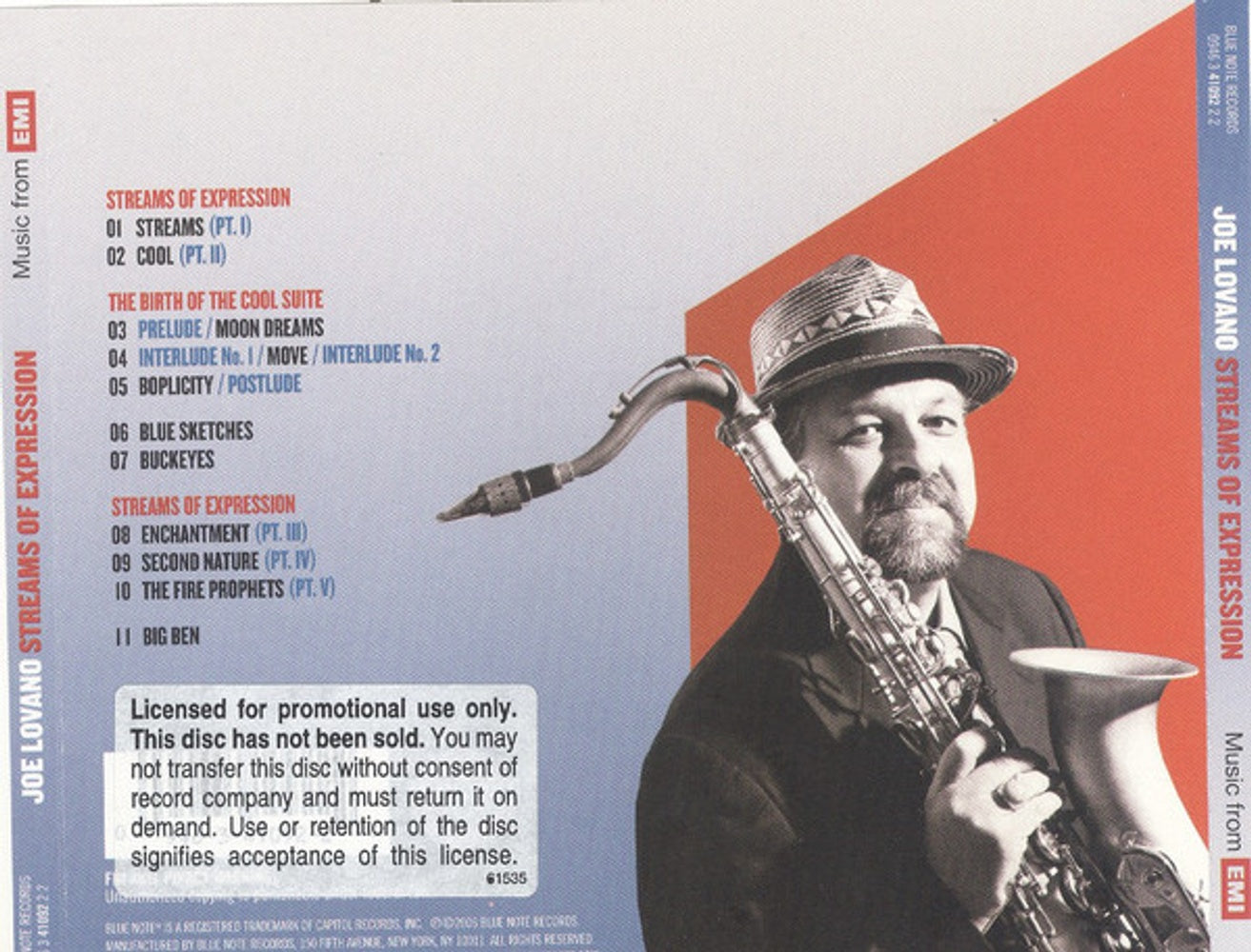 Joe Lovano Ensemble – Streams of Expression Music CD