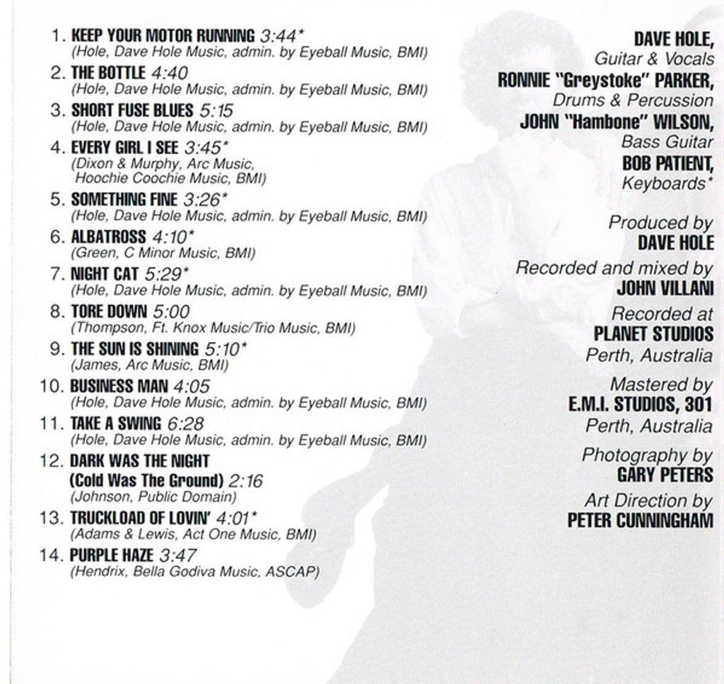 Dave Hole – Short Fuse Blues Music CD