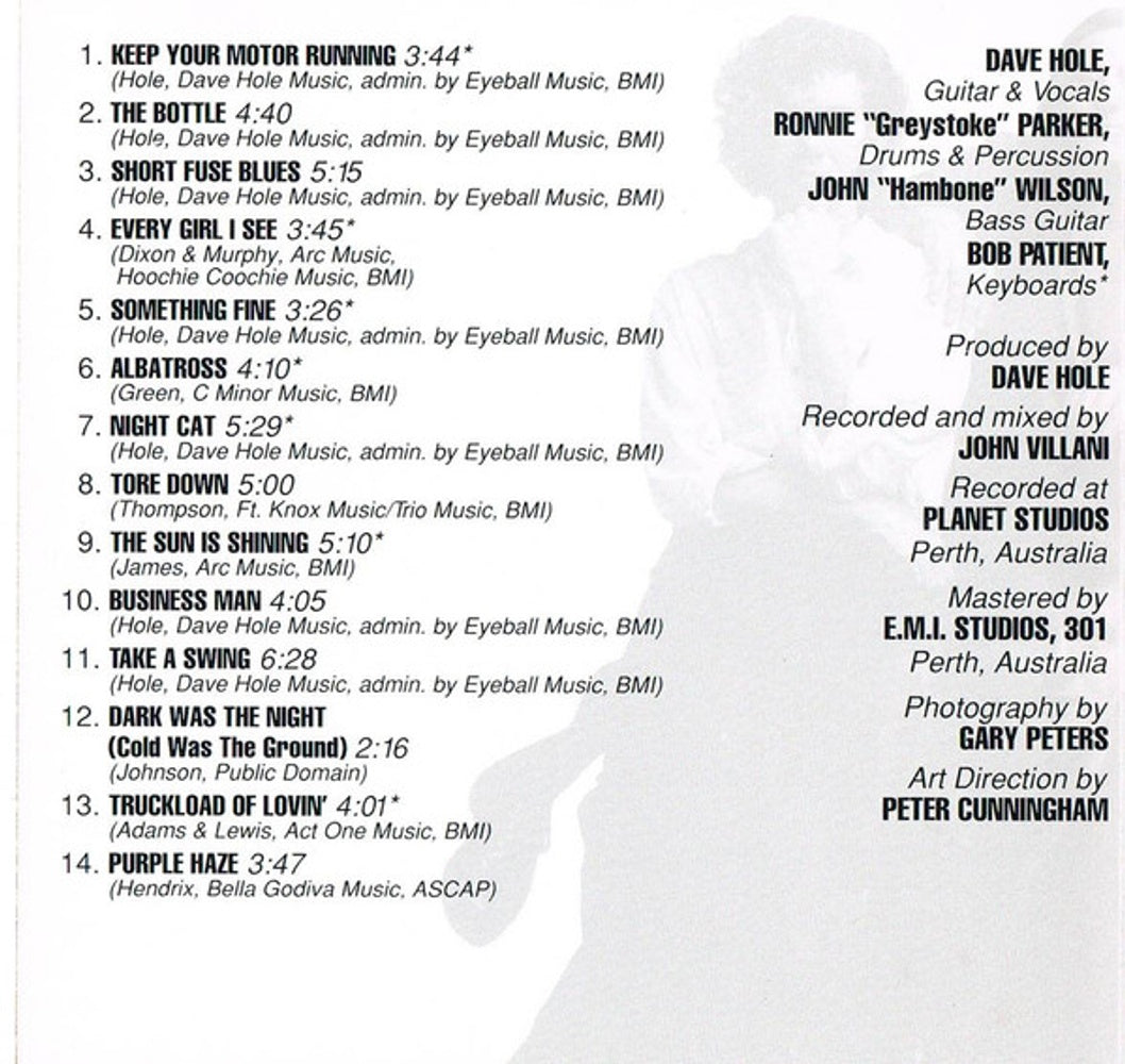 Dave Hole – Short Fuse Blues Music CD