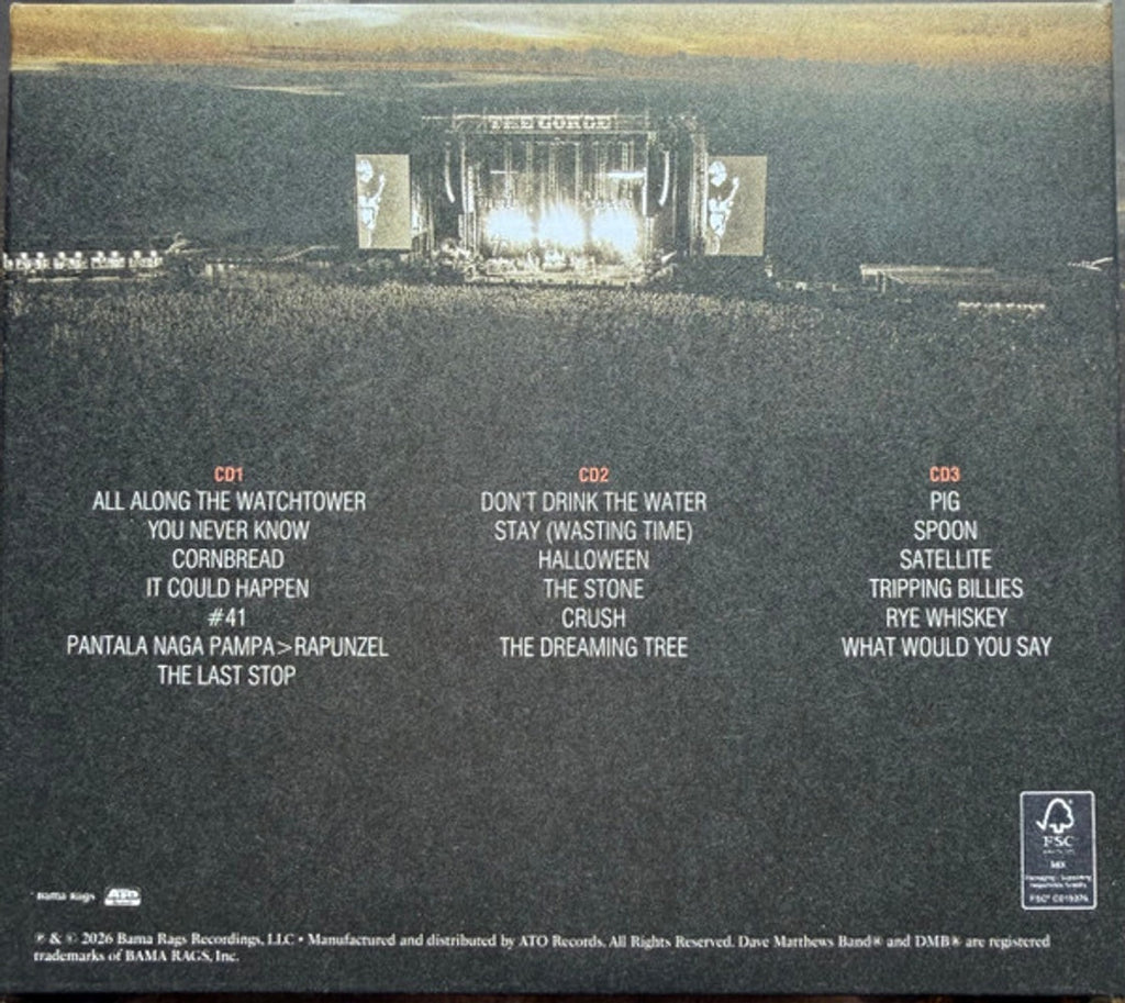 Dave Matthews – Take Me Back / Live From the Gorge (3-CD) Music CD