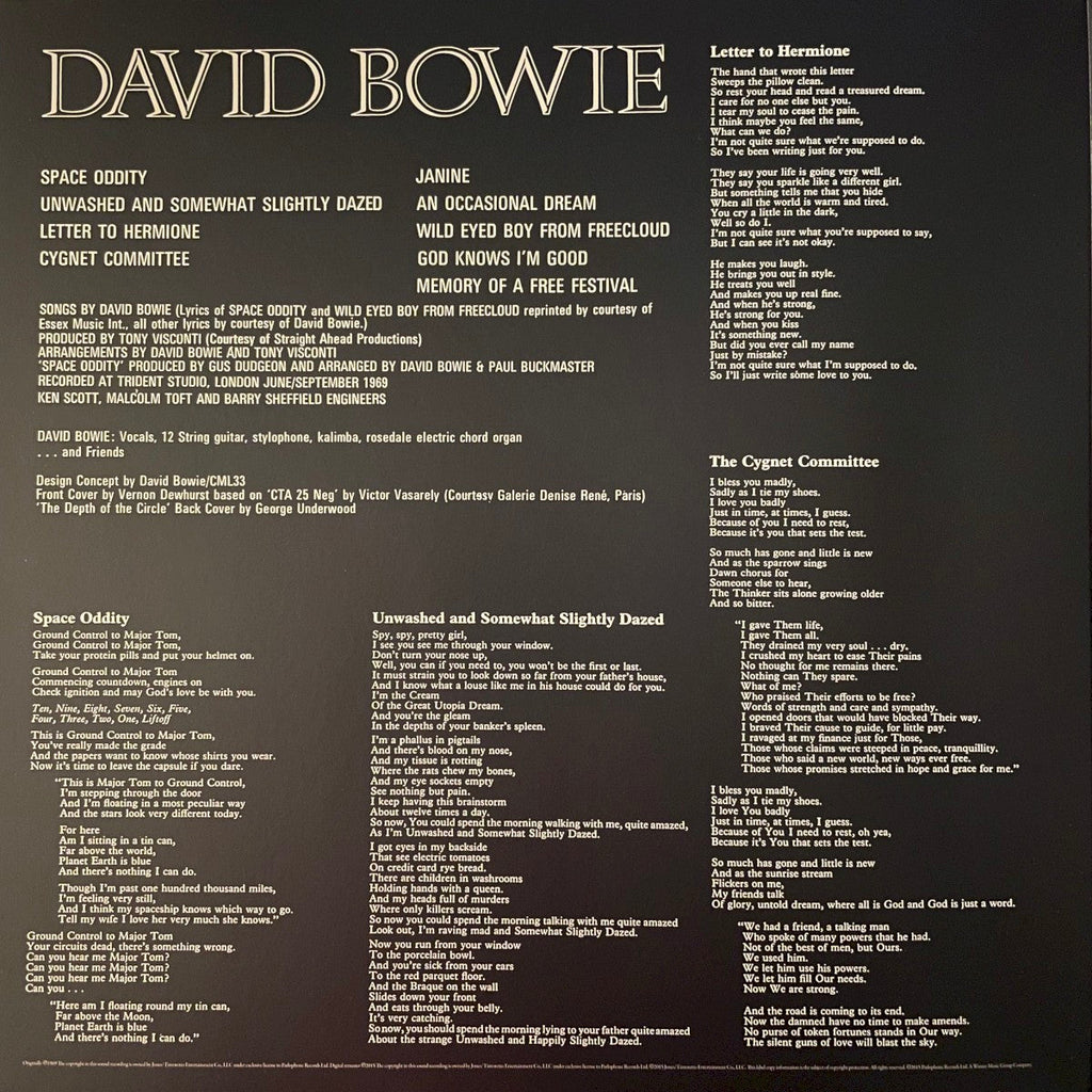 David Bowie – David Bowie Aka Space Oddity (LP Vinyl) Vinyl Record
