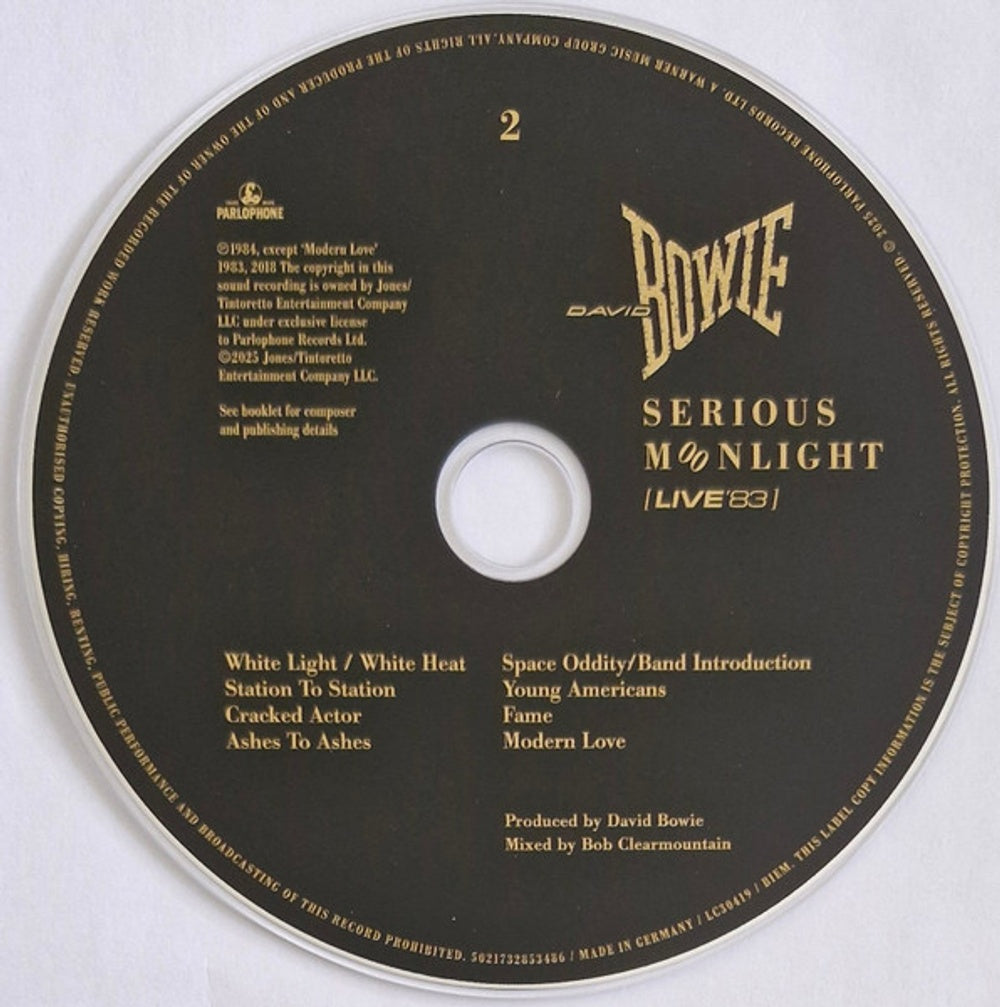David Bowie – Serious Moonlight, Live 83 (2-CD) Music CD