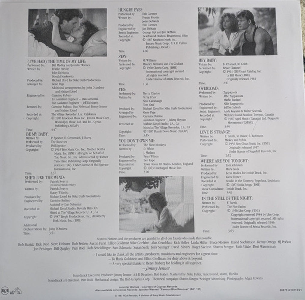Dirty Dancing - Original Soundtrack From The Motion Picture (LP Vinyl) Vinyl Record