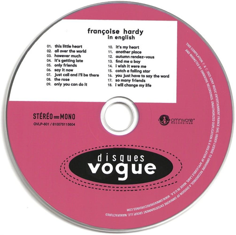 Francoise Hardy – In English Music CD