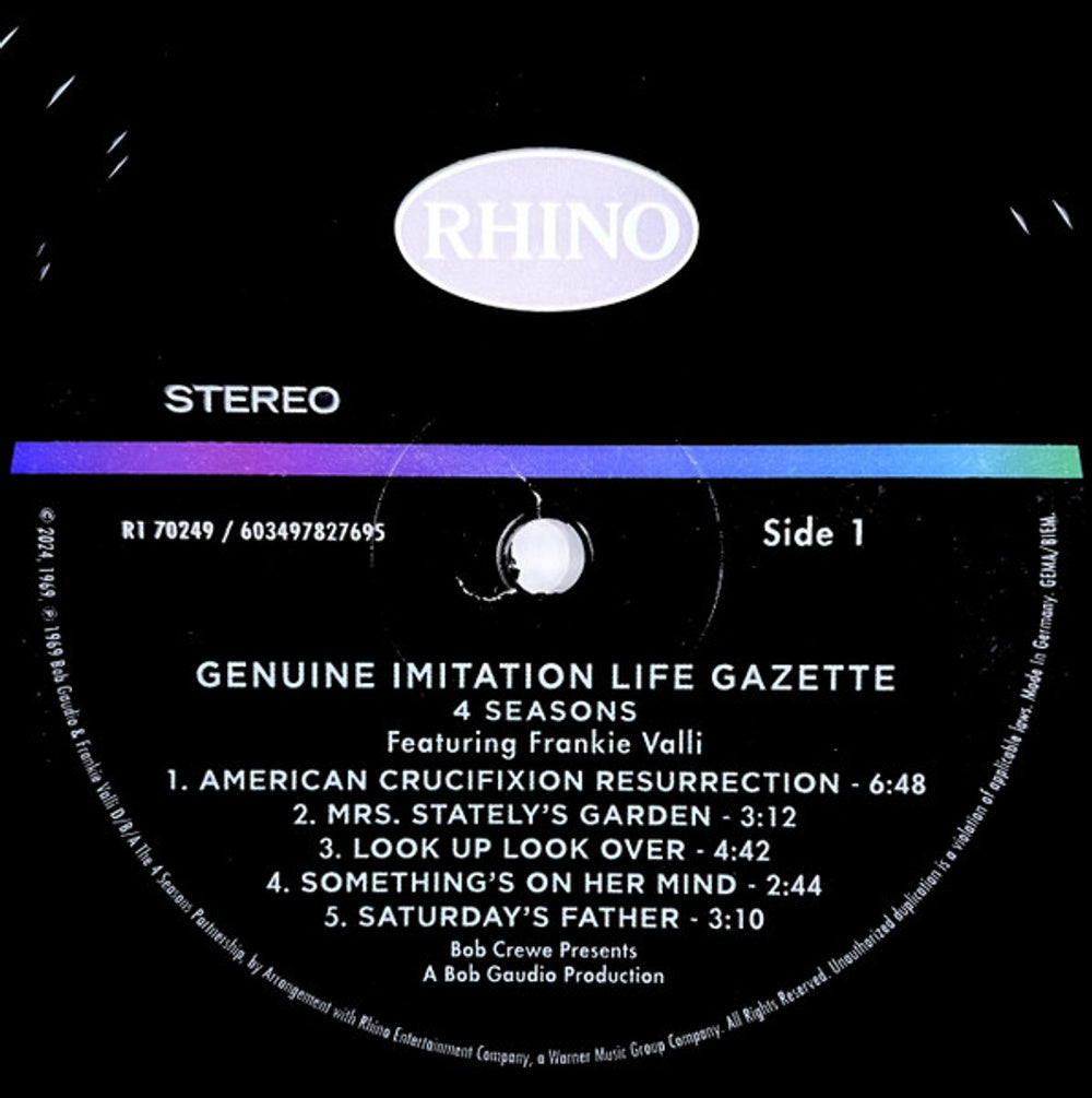 Frankie Valli  & The Four Seasons – Genuine Imitation Life Gazette (Ofgv) [Record Store Day] (LP Vinyl) Vinyl Record
