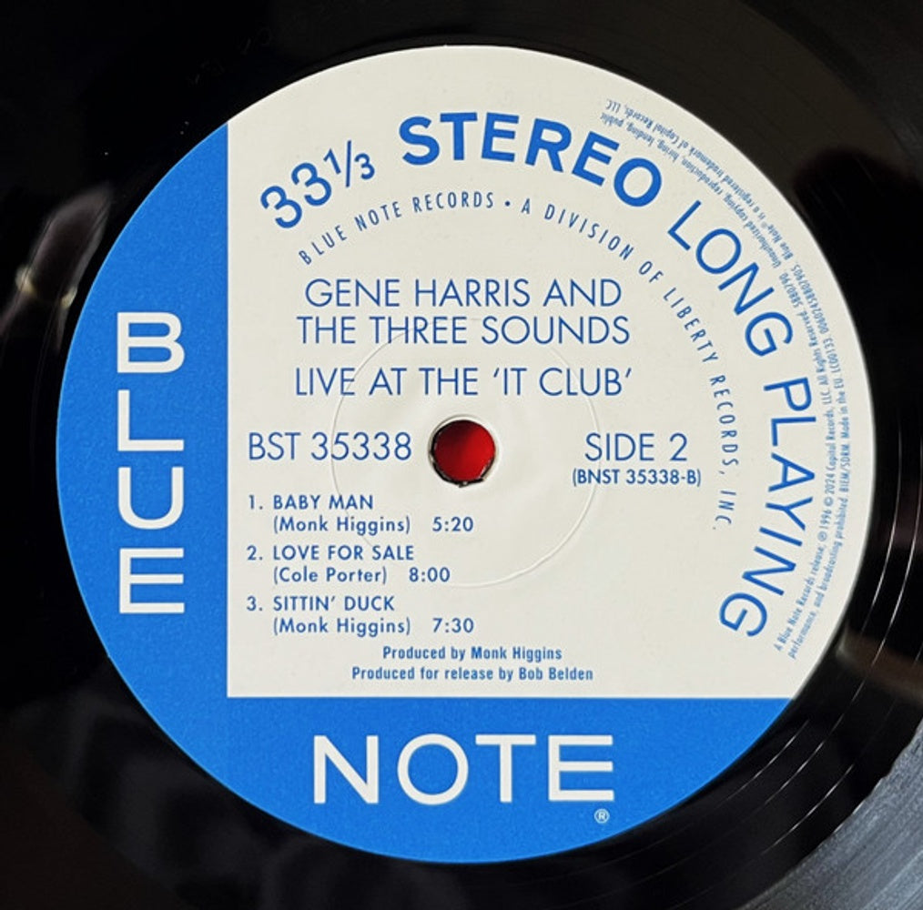 Gene Harris  And The Three Sounds – Live At The 'it Club' (LP Vinyl) Vinyl Record
