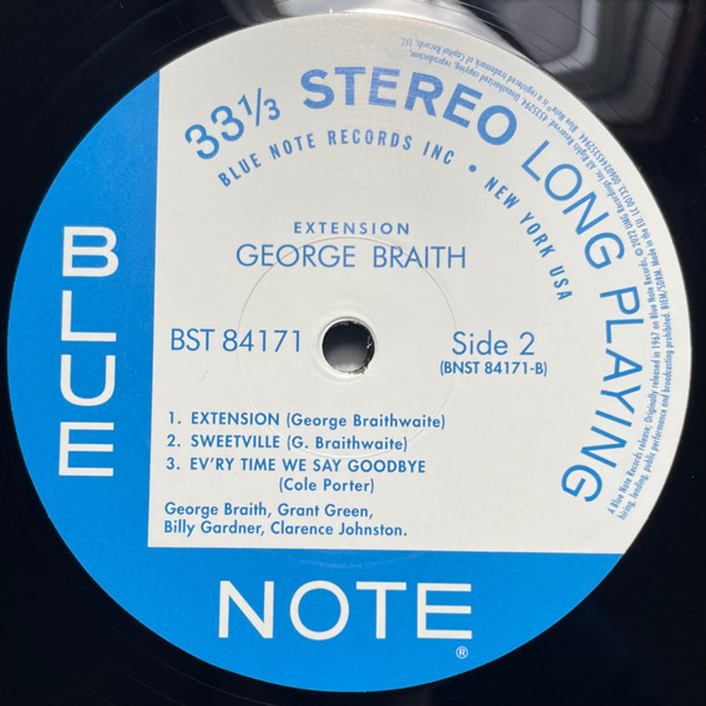 George Braith – Extension (LP Vinyl) Vinyl Record
