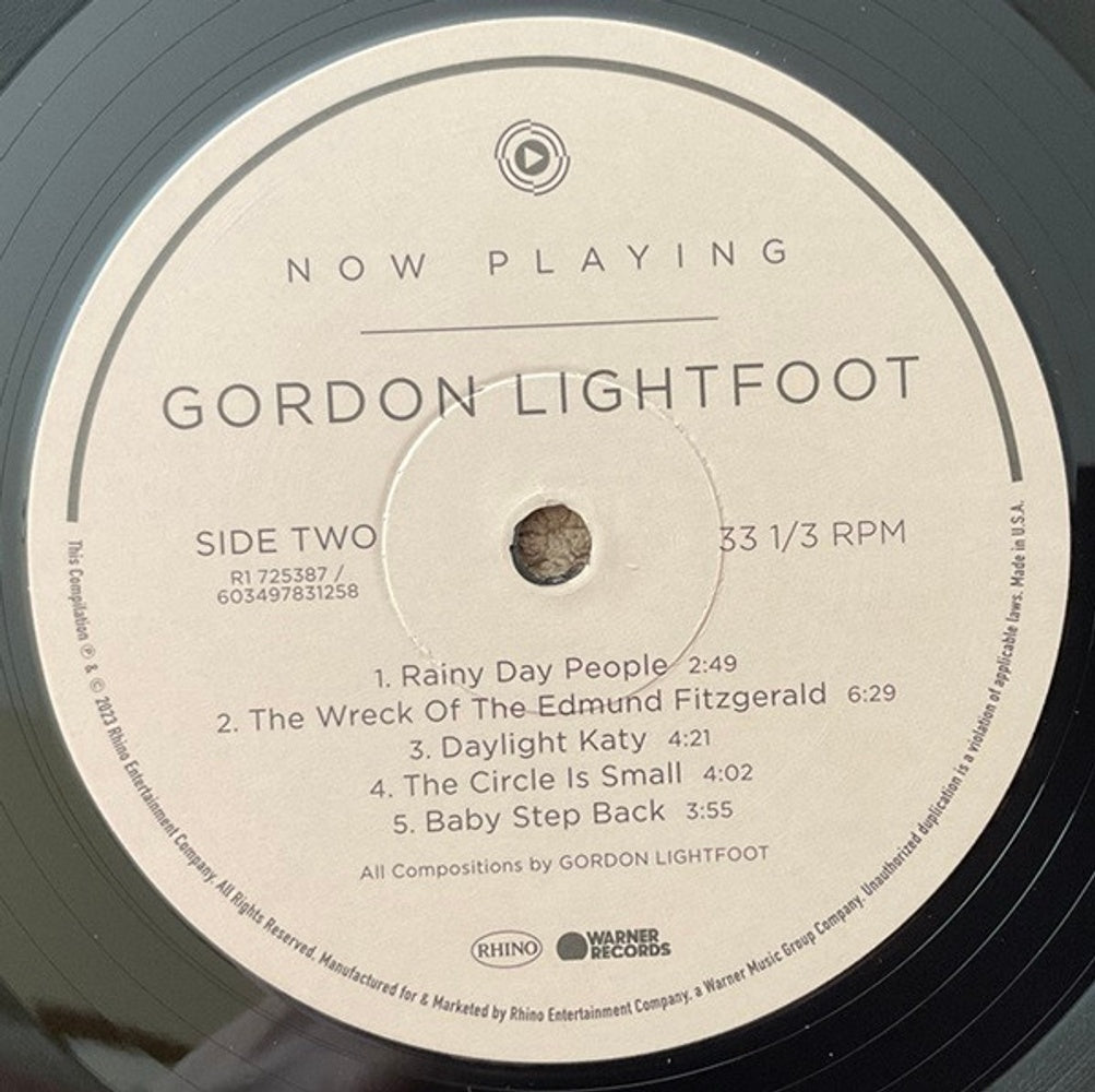 Gordon Lightfoot – Now Playing (LP Vinyl) Vinyl Record