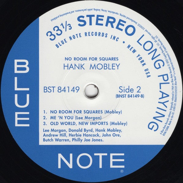 Hank Mobley – No Room For Squares (LP Vinyl) Vinyl Record