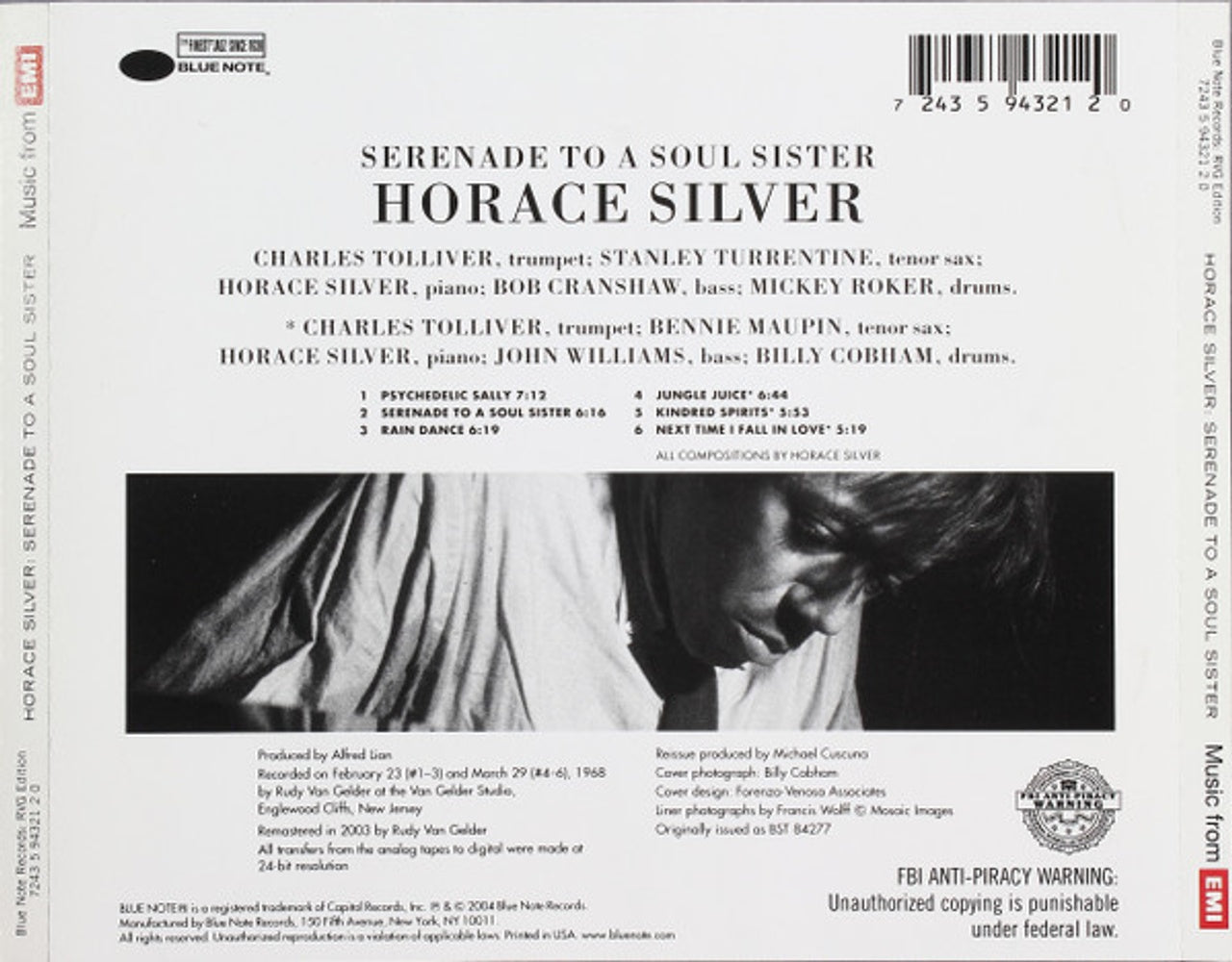 Horace Silver – Serenade To A Soul Sister Music CD