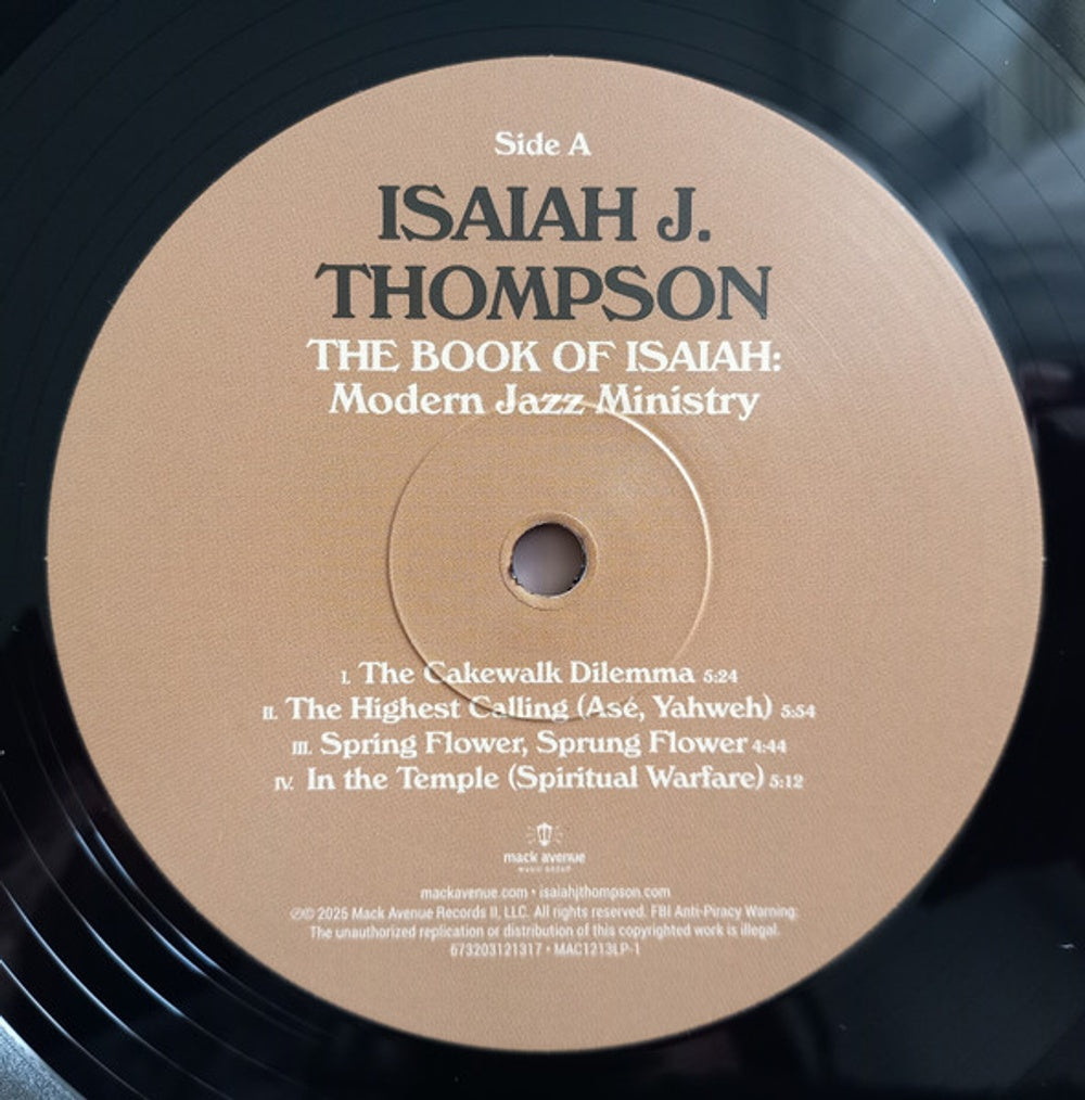Isaiah J. Thompson – The Book Of Isaiah: Modern Jazz Ministry (LP Vinyl) Vinyl Record