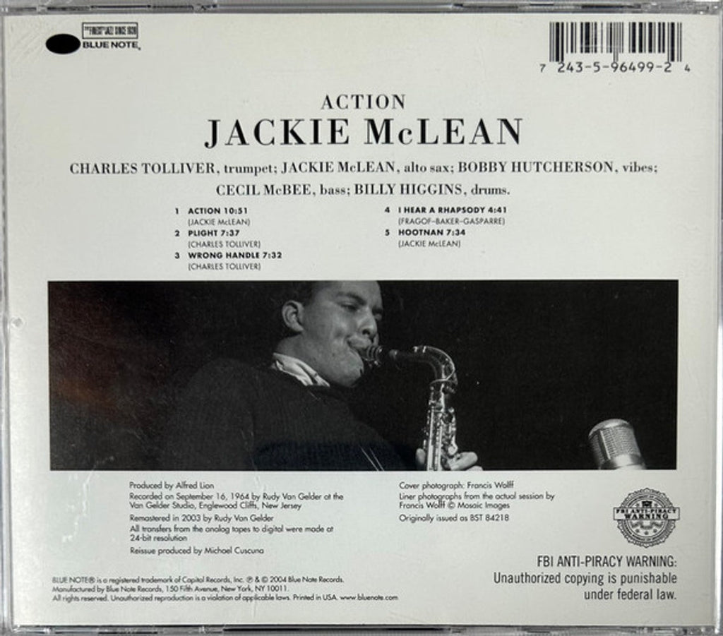 Jackie Mclean – Action Music CD