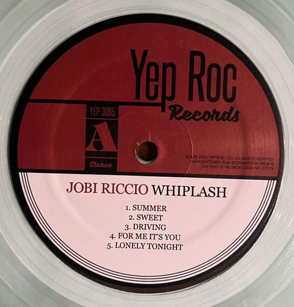 Jobi Riccio – Whiplash (LP Clear Vinyl) Vinyl Record