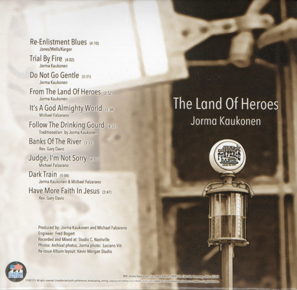 Jorma Kaukonen – Land Of Heroes Music CD