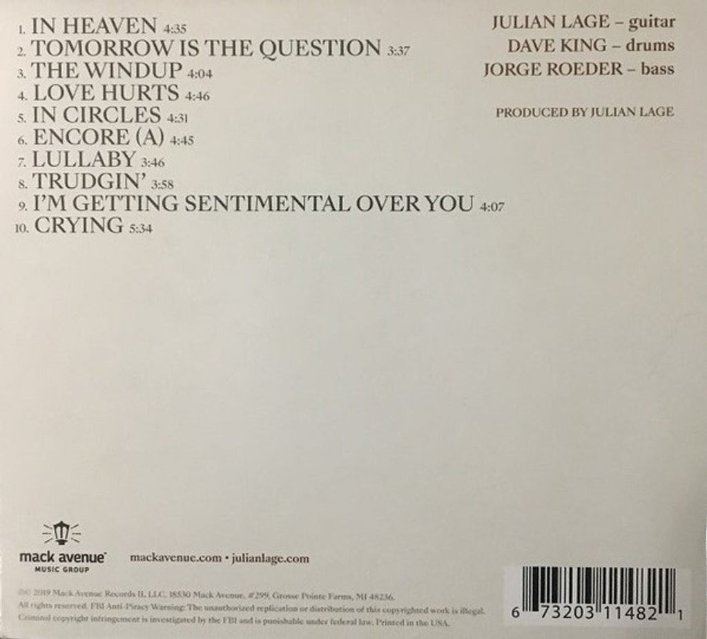 Julian Lage – Love Hurts Music CD