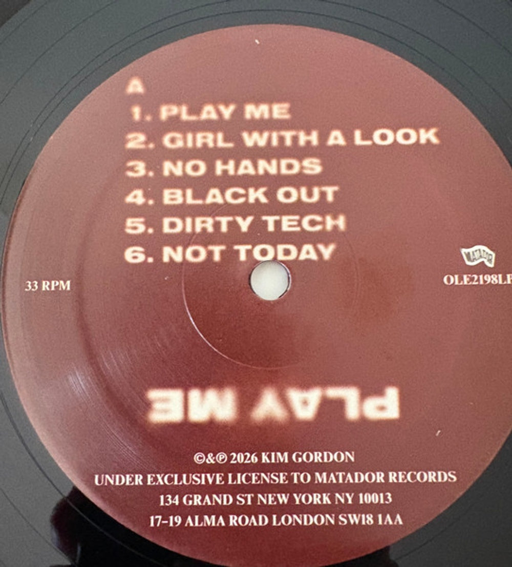 Kim Gordon – Play Me (LP Vinyl) Vinyl Record