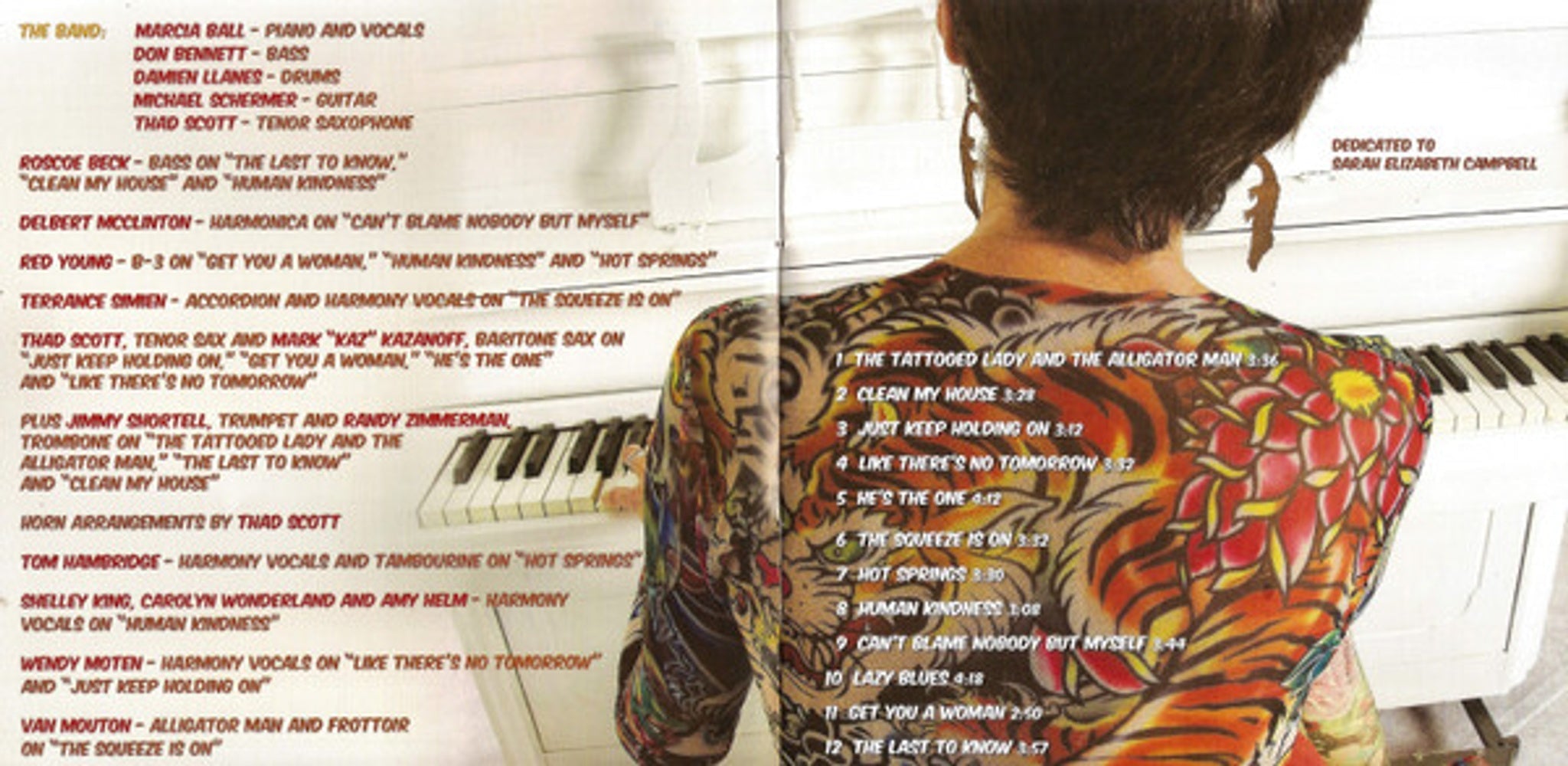 Marcia Ball – The Tattooed Lady & The Alligator Man Music CD