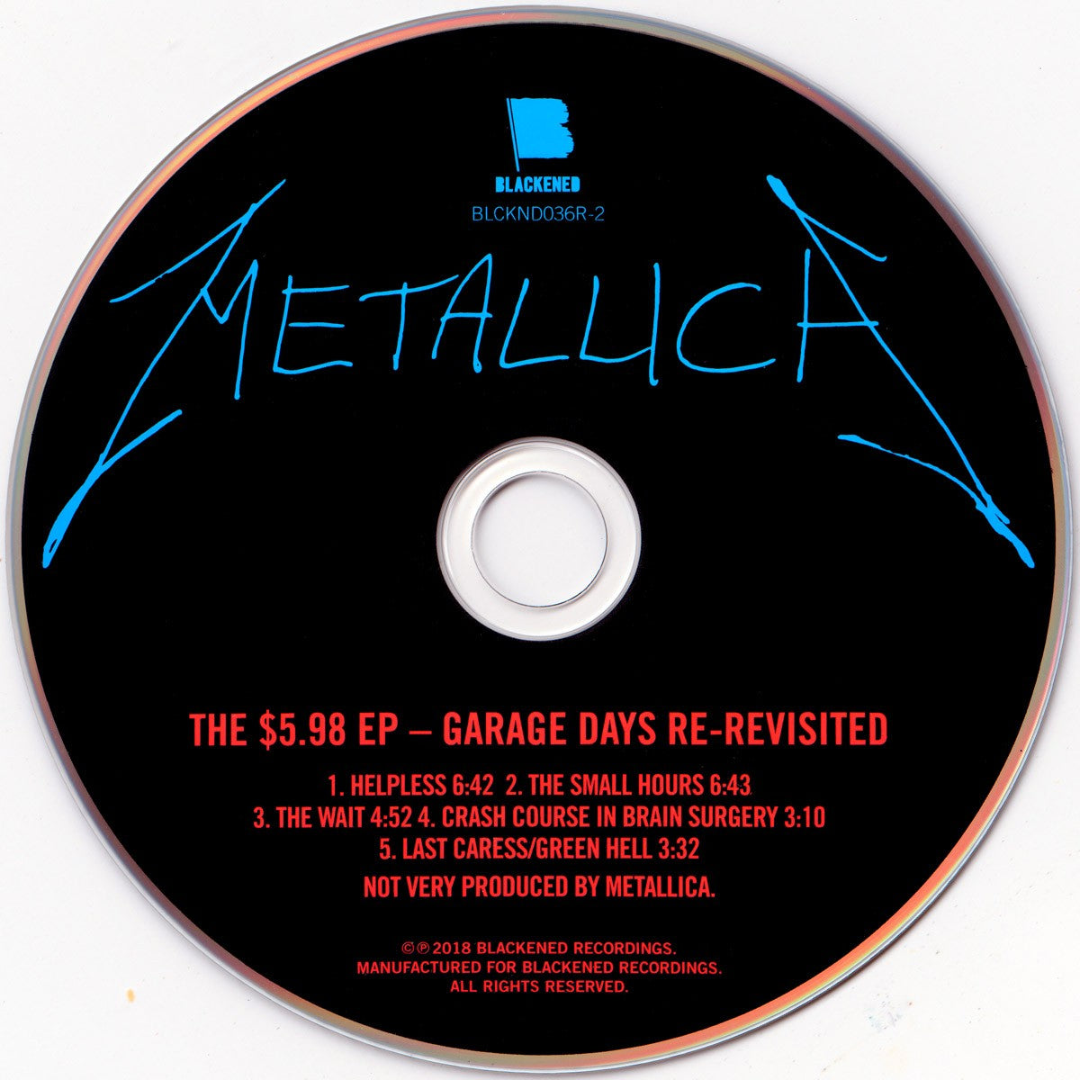 Metallica – $5.98 EP - Garage Days Re-Revisited Music CD