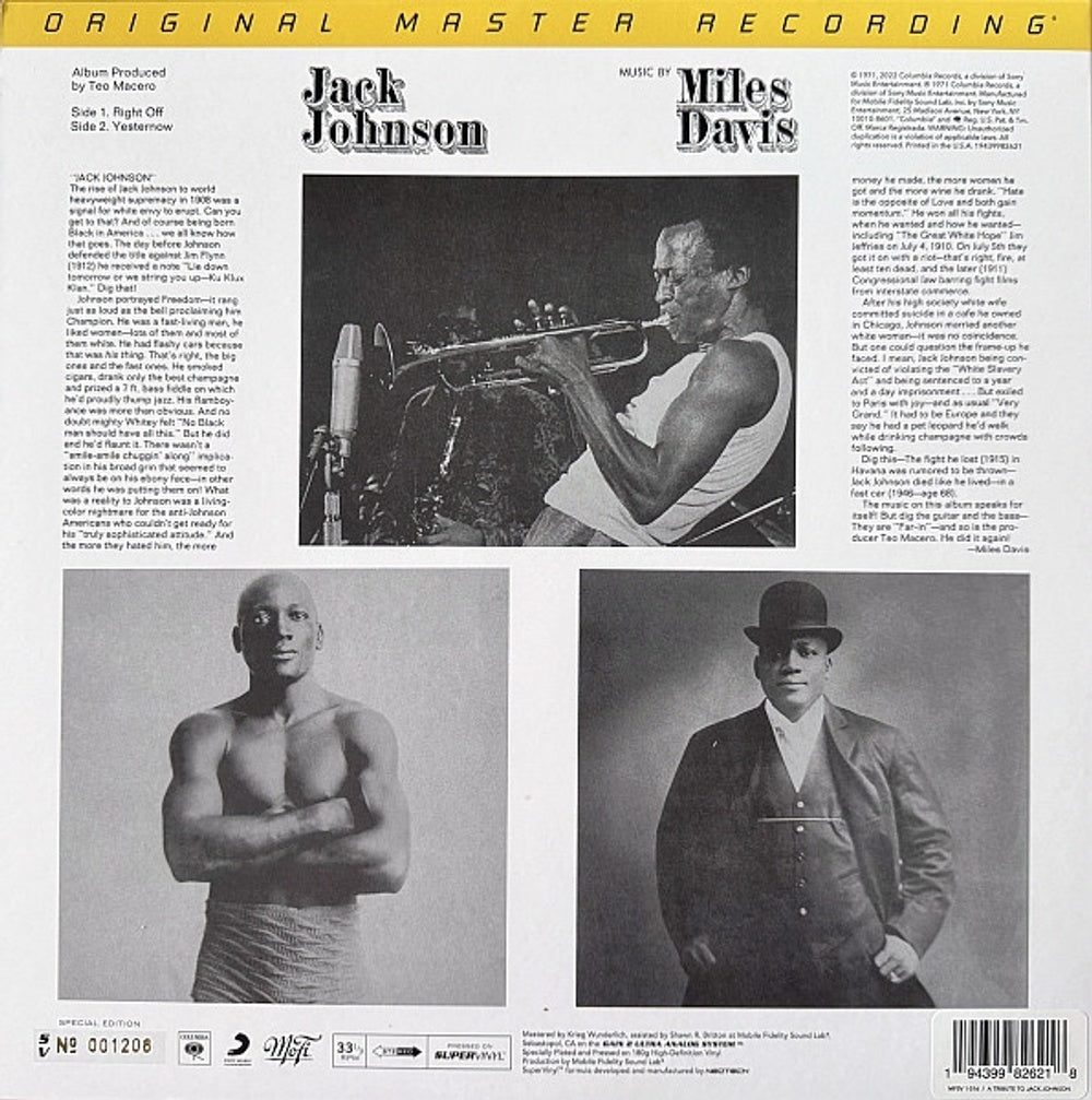Miles Davis – Tribute To Jack Johnson (Mobile Fidelity LP Vinyl) Vinyl Record