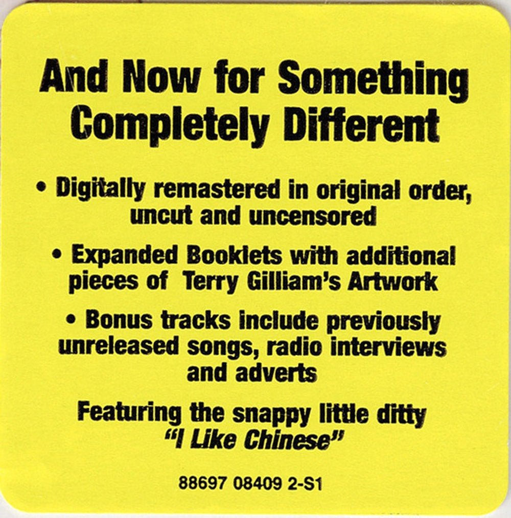 Monty Python – Monty Python's Contractual Obligation Album Music CD