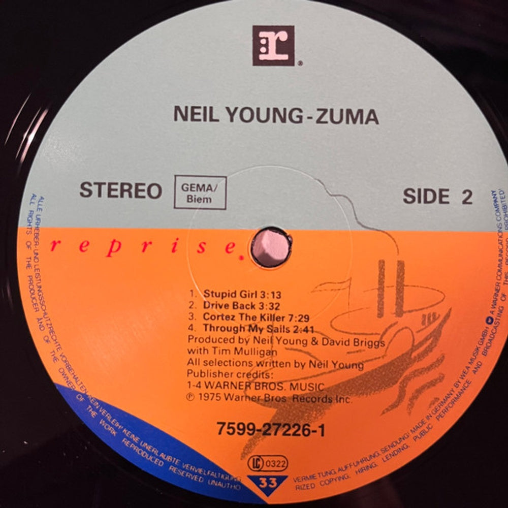 Neil Young – Zuma (LP Vinyl) Vinyl Record