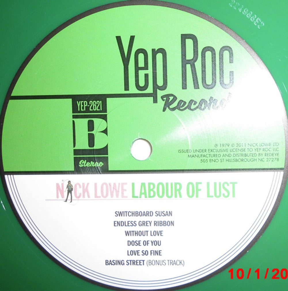 Nick Lowe – Labour Of Lust (LP Green Vinyl) Vinyl Record