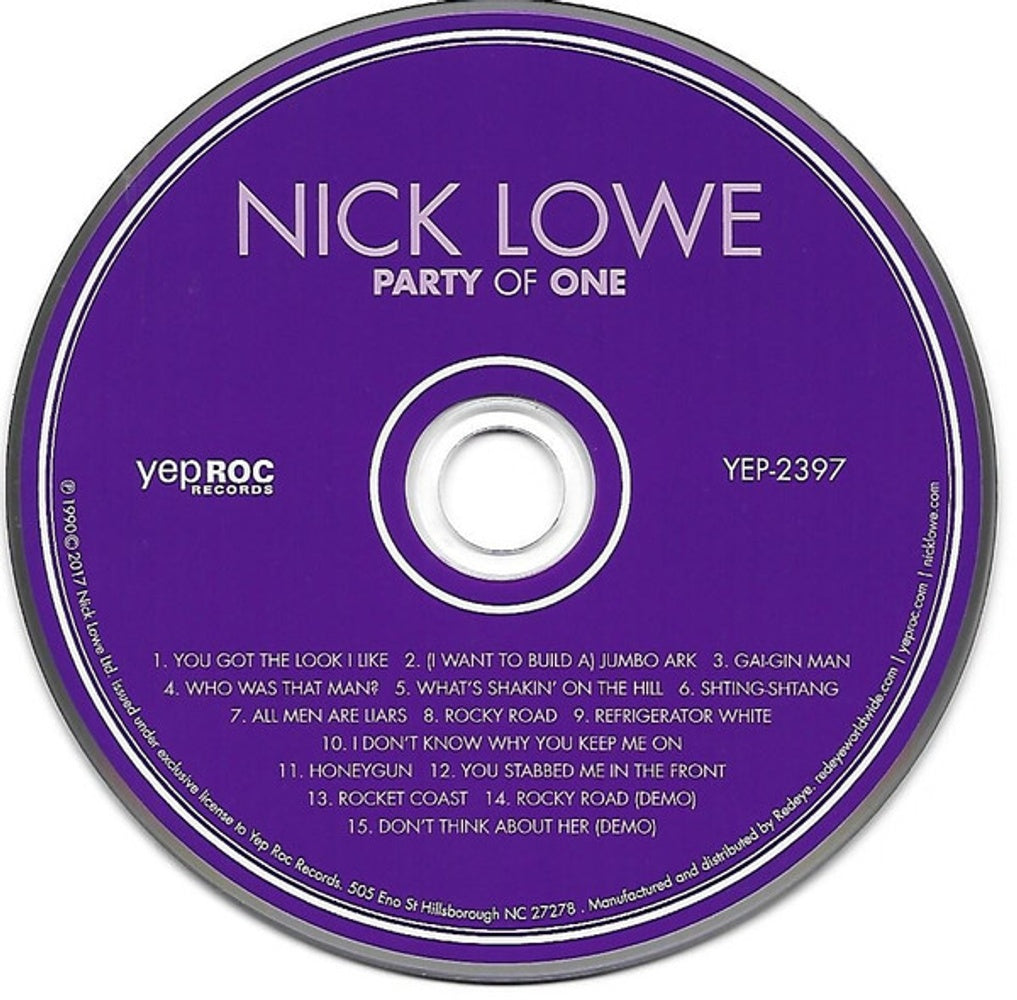 Nick Lowe – Party of One Music CD