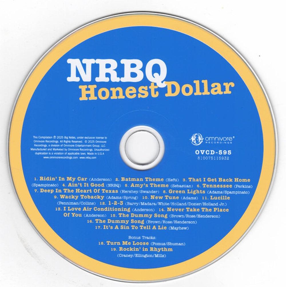 NRBQ – Honest Dollar Music CD