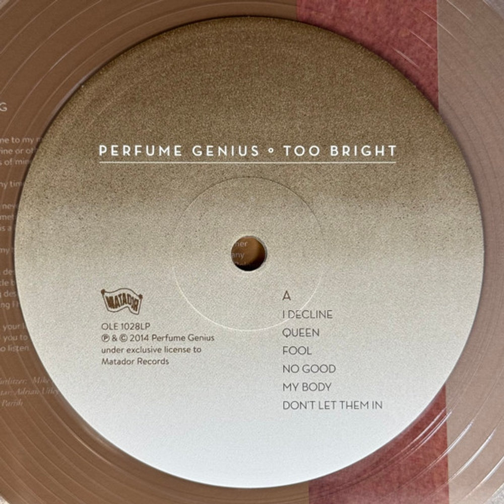 Perfume Genius – Too Bright (LP Clear Vinyl) Vinyl Record