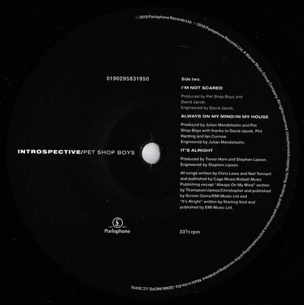Pet Shop Boys – Introspective (LP Vinyl) Vinyl Record